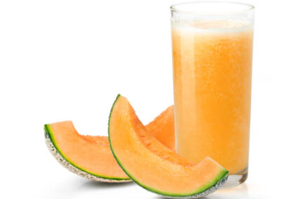 Melon juice and melon fruit cut sliced isolated on white background. Melon juice and melon fruit cut sliced isolated on white background.