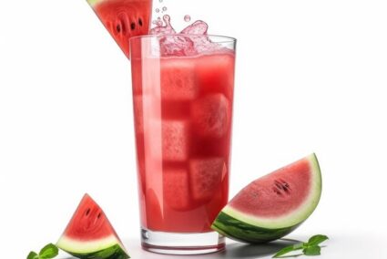 watermelon-juice-with-splashes-with-watermelon-fruit- Watermelon Juice