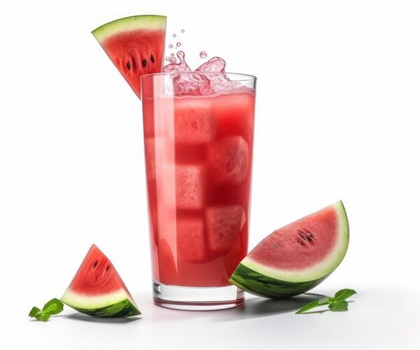 watermelon-juice-with-splashes-with-watermelon-fruit- Watermelon Juice